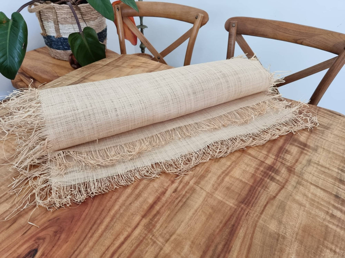 Raffia woven sheet panel 63cm width x 105cm length sheet Curios