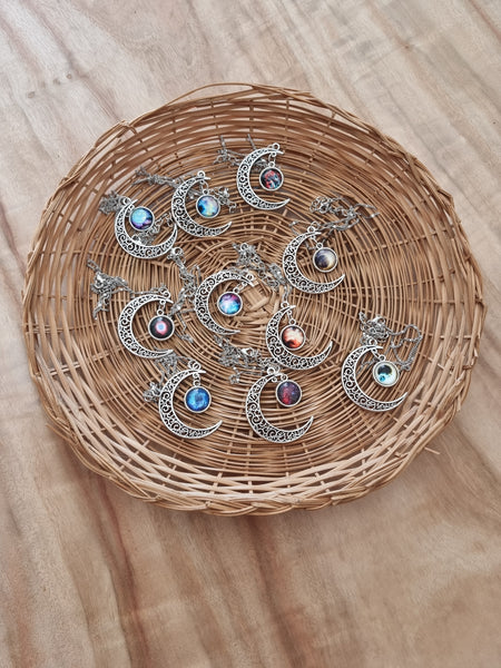 Galaxy Crescent Moon Jewellery