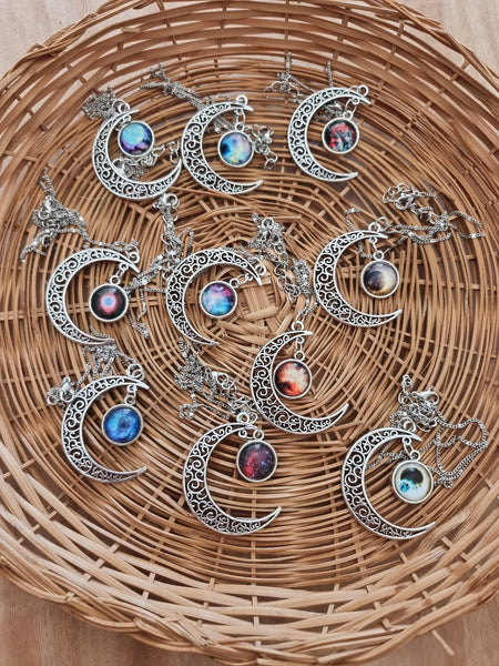 Galaxy Crescent Moon Jewellery