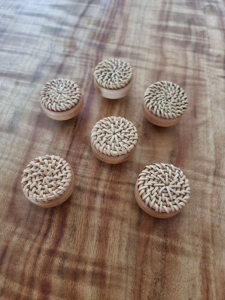 Rattan Drawer handle pull - 2 sizes 35mm/50mm