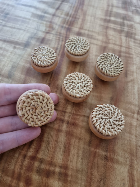 Rattan Drawer handle pull - 2 sizes 35mm/50mm