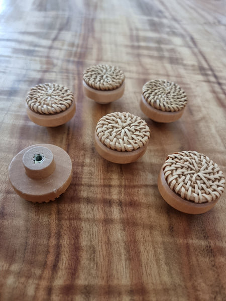 Rattan Drawer handle pull - 2 sizes 35mm/50mm