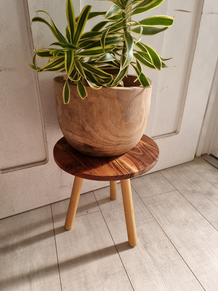 Wooden plant stand - picnic table