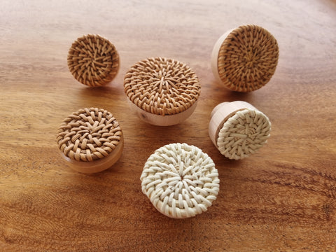 Rattan Drawer handle pull - 2 sizes 35mm/50mm