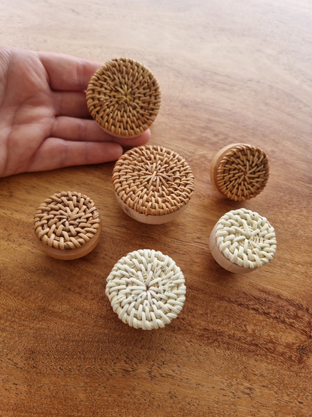 Rattan Drawer handle pull - 2 sizes 35mm/50mm