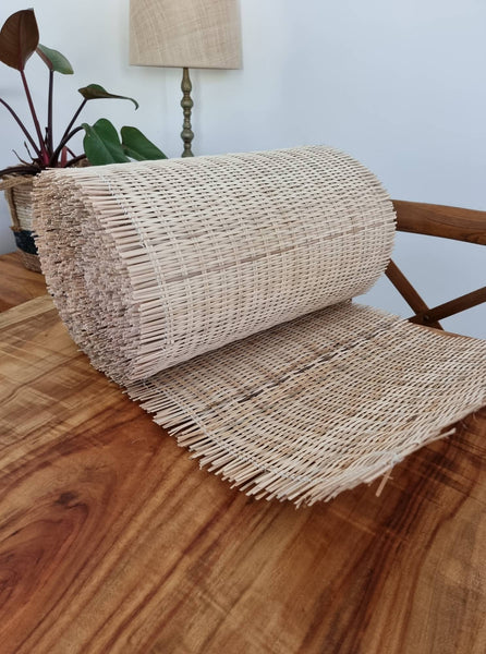 Rattan mesh webbing sheet panel - Closed Weave - 43cm width x chosen length