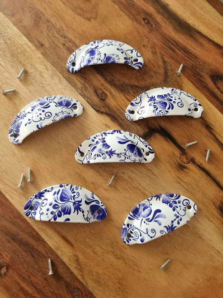 Metal Drawer handle pull - Cup Shell