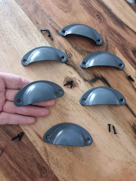Metal Drawer handle pull - Cup Shell