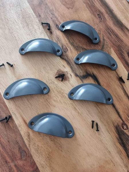 Metal Drawer handle pull - Cup Shell
