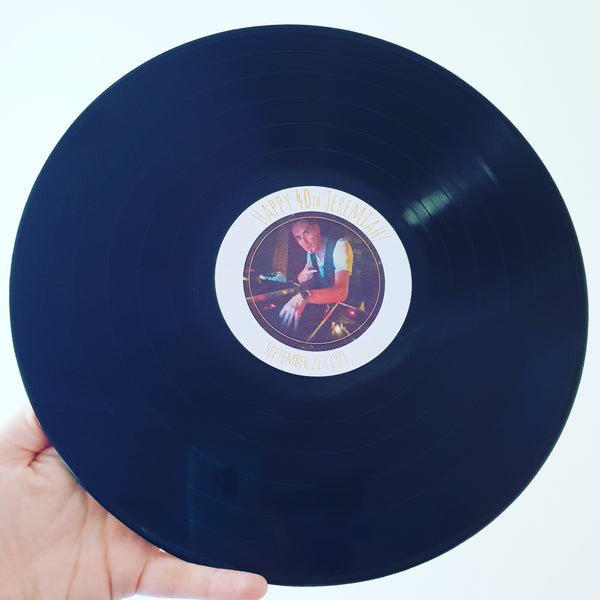 Vinyl Record with custom label- Write messages for special occasions!