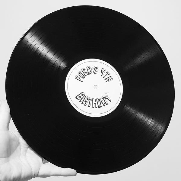 Vinyl Record with custom label- Write messages for special occasions!