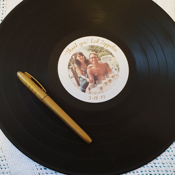Vinyl Record with custom label- Write messages for special occasions!