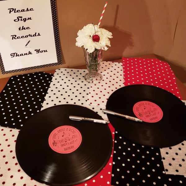 Vinyl Record with custom label- Write messages for special occasions!