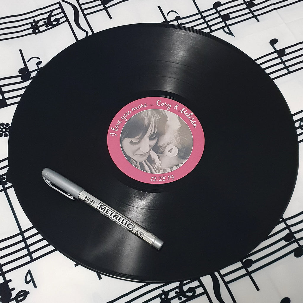 Vinyl Record with custom label- Write messages for special occasions ...