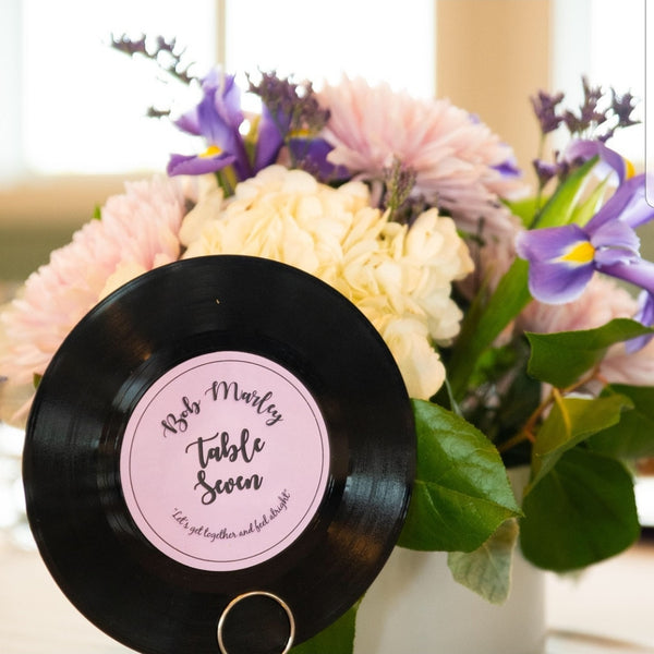 Vinyl Record with custom label- Write messages for special occasions!