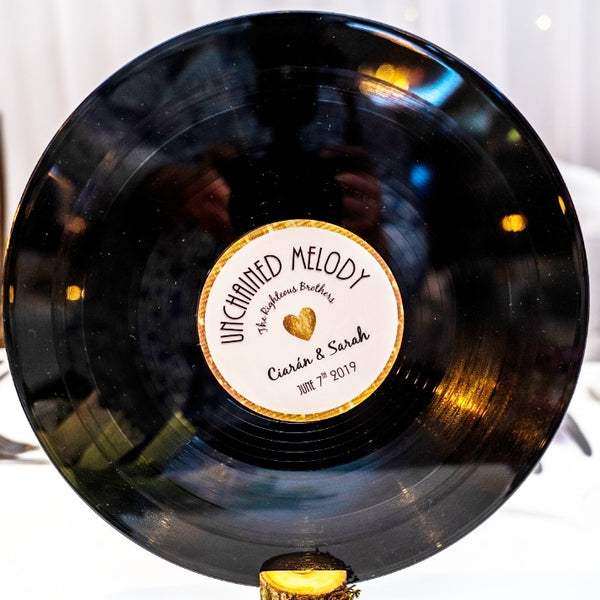 Vinyl Record with custom label- Write messages for special occasions!