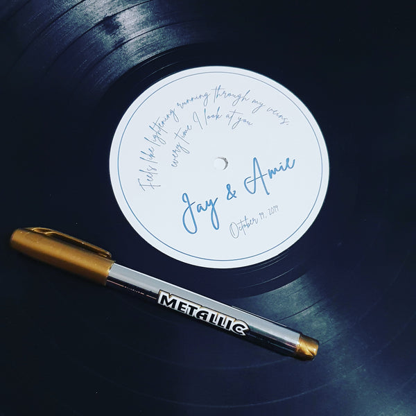 Vinyl Record with custom label- Write messages for special occasions!