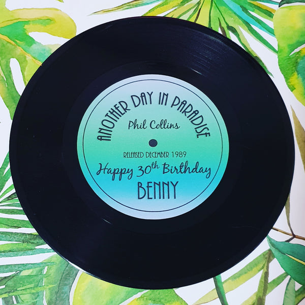 Vinyl Record with custom label- Write messages for special occasions!
