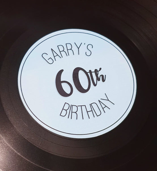 Vinyl Record with custom label- Write messages for special occasions!