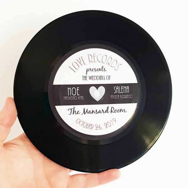 Vinyl Record with custom label- Write messages for special occasions!