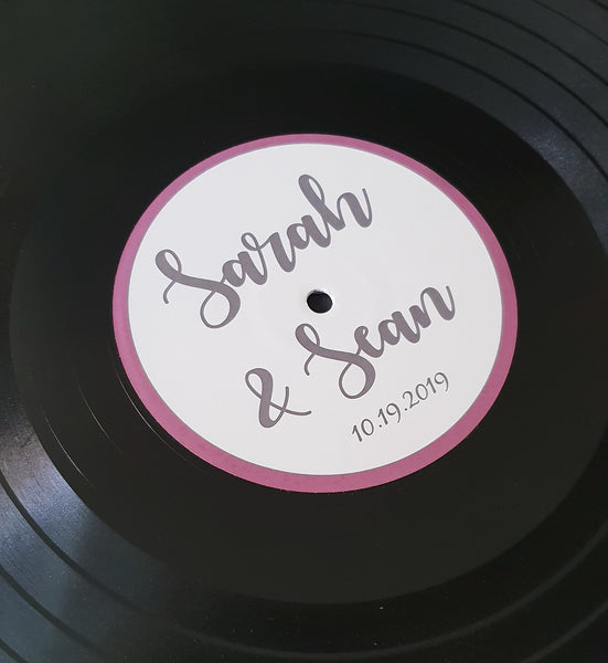 Vinyl Record with custom label- Write messages for special occasions!