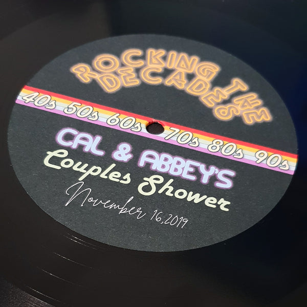 Vinyl Record with custom label- Write messages for special occasions!