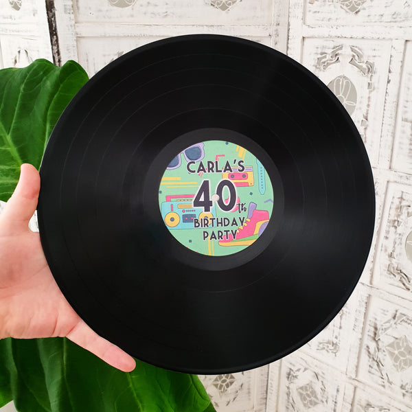 Vinyl Record with custom label- Write messages for special occasions!