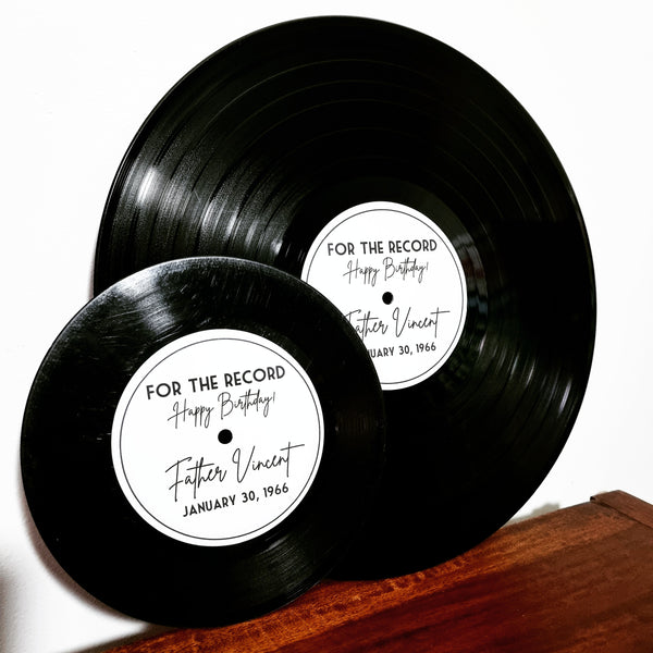 Vinyl Record with custom label- Write messages for special occasions!