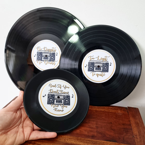 Vinyl Record with custom label- Write messages for special occasions!