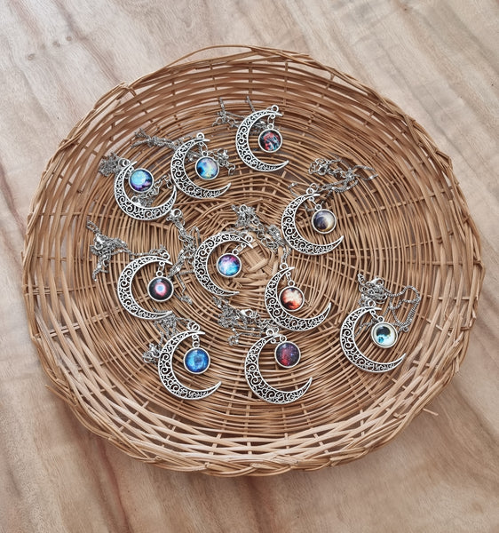 Galaxy Crescent Moon Jewellery