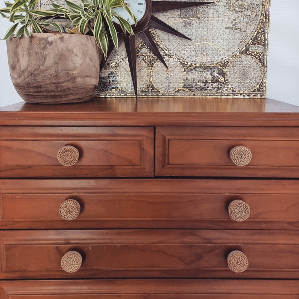 Rattan Drawer handle pull - 2 sizes 35mm/50mm
