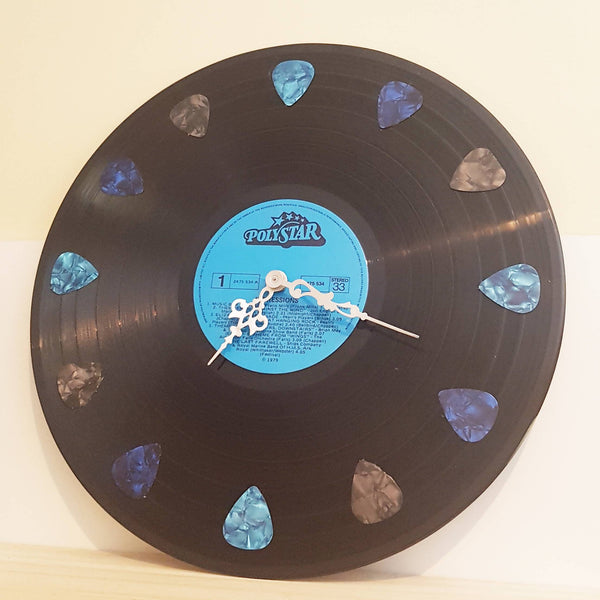 Record Clock - Guitar Picks