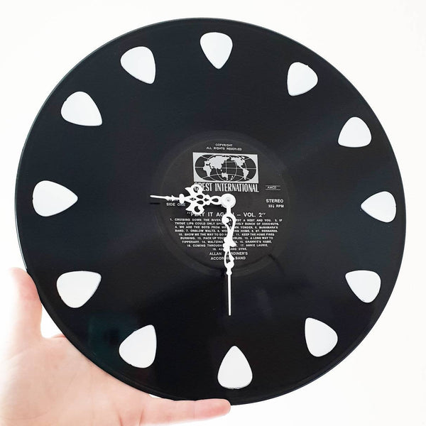 Record Clock - Guitar Picks
