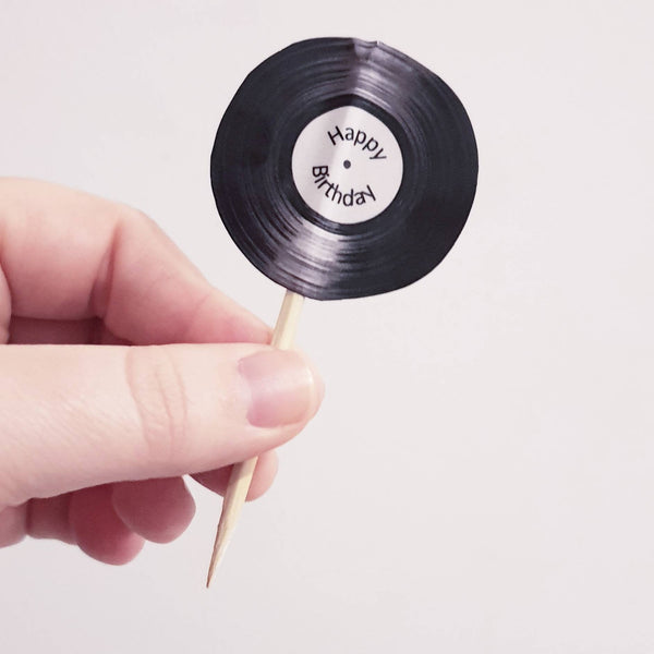 WHOLESALE 30 x Record Cupcake Tier Stand Cake Theme 50's 60's 70's 80's Decoration Wedding Retro Disco Vintage Vinyl Birthday party
