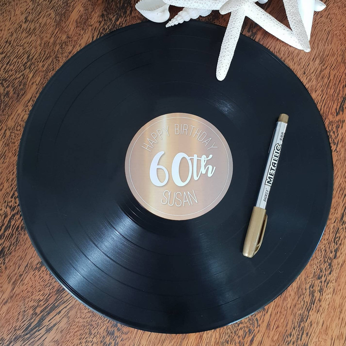 Vinyl Record with custom label- Write messages for special occasions ...
