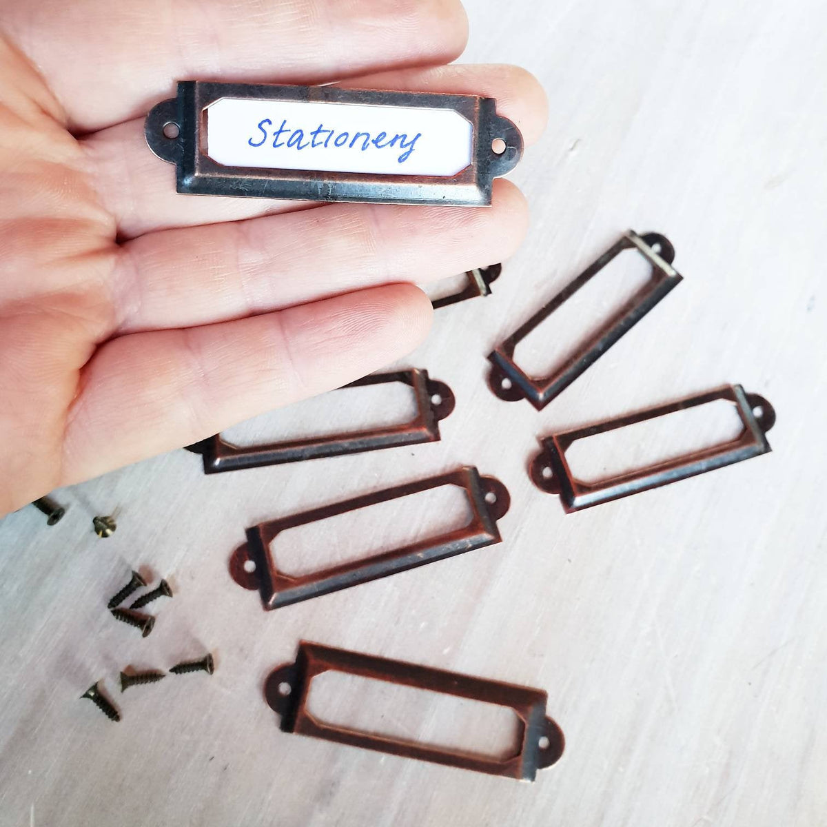 Metal Drawer Label – Curios Collection