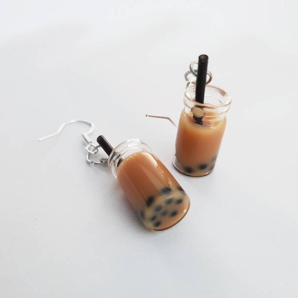 Bubble Tea Jewelry Necklace Earrings Keychain Bracelet Anklet Badge Phone Charm Keyring Collar Pins choker phone car tapioca boba kawaii