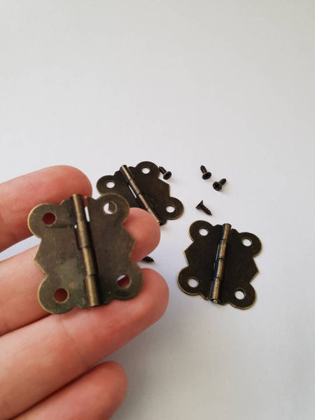 Hinges Antique Vintage Bronze