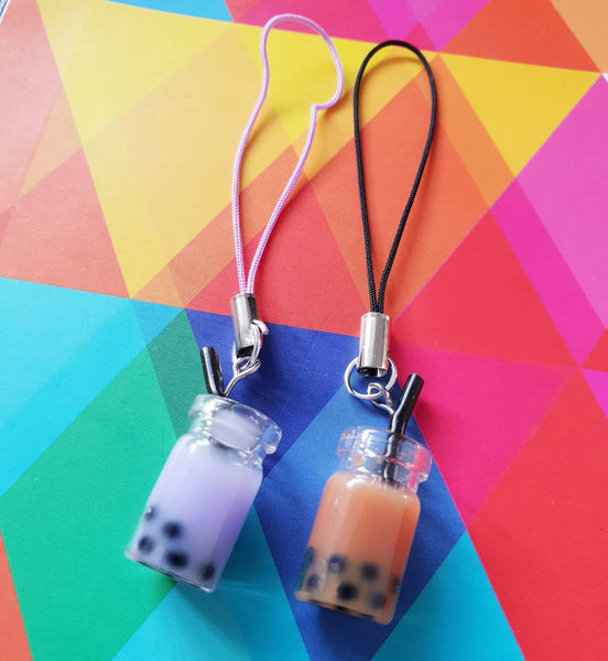 Bubble Tea Jewelry Necklace Earrings Keychain Bracelet Anklet Pin Badge Charm Keyring Collar Pins choker phone car drink tapioca boba kawaii