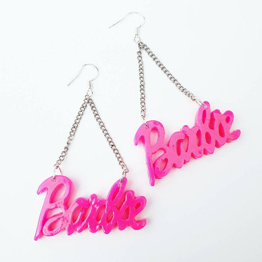 Barbie Jewelry Earrings Necklace Keychain Phone Car Charm Bracelet Anklet Keyring Choker Collar Pins Jewellery Doll Hot Pink Quirky Alt