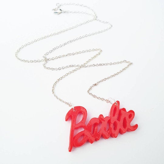 Barbie Jewelry Earrings Necklace Keychain Phone Car Charm Bracelet Anklet Keyring Choker Collar Pins Jewellery Doll Hot Pink Quirky Alt