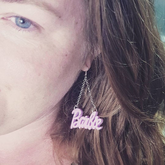 Barbie Jewelry Earrings Necklace Keychain Phone Car Charm Bracelet Anklet Keyring Choker Collar Pins Jewellery Doll Hot Pink Quirky Alt