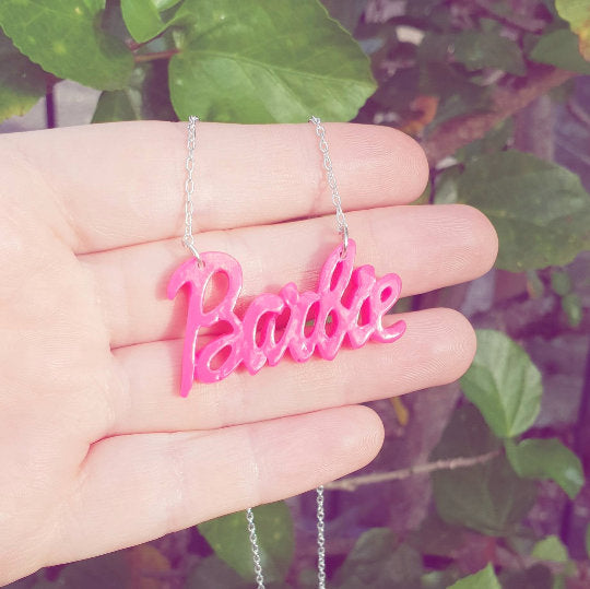 Barbie Jewelry Earrings Necklace Keychain Phone Car Charm Bracelet Anklet Keyring Choker Collar Pins Jewellery Doll Hot Pink Quirky Alt