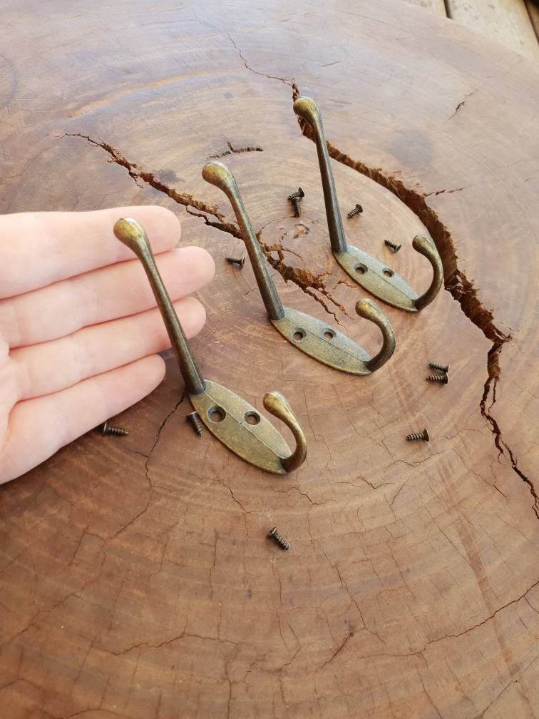 Wall Hanging hook Antique Vintage Metal Bronze Jewellery Furniture Hardware Jewelry Hang Display Coat Large Hanger Utensils Stationery