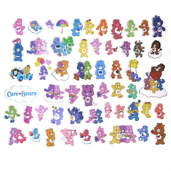 Carebear Stickers - Kawaii 90s Care Bear Sticker Grumpy Funshine Cheer Lovealot Share Tenderheart Bedtime Wish Goodluck Best Friend Quirky
