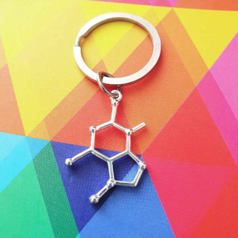Chocolate Molecule Theobromine Jewellery Keychain Necklace choker Bracelet charm Earrings Badge Collar Pins quirky jewelry alternative alt