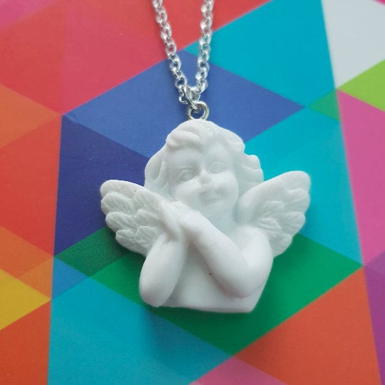 Cherub Angel jewelry Earrings Necklace Keychain Car Mirror Hanging Charm Bracelet Keyring anklet Choker Collar Pins Jewellery Bookmark