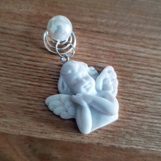 Cherub Angel jewelry Earrings Necklace Keychain Car Mirror Hanging Charm Bracelet Keyring anklet Choker Collar Pins Jewellery Bookmark