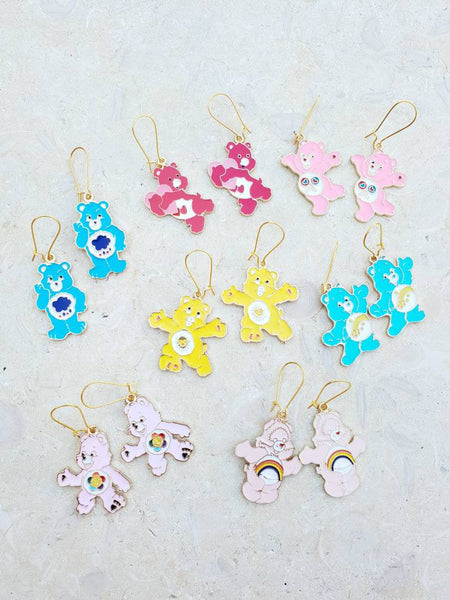 Care Bear jewelry Earrings Necklace Keychain Phone Car Charm Bracelet Keyring anklet Choker Collar Pins Jewellery Kawaii Quirky Grumpy