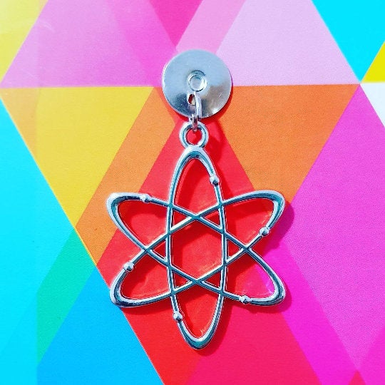 Atom Jewelry Necklace Earrings Keychain Bracelet Collar Pin Badge Phone Charm Keyring Anklet Choker Science Chemistry Alternative Alt Quirky